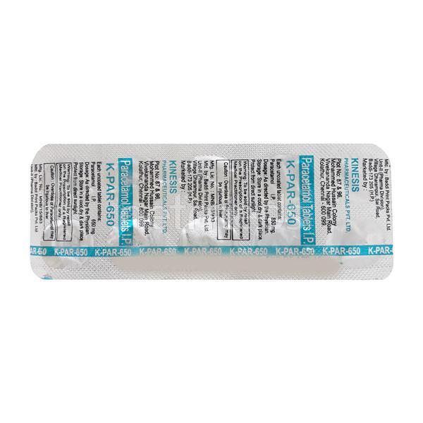 K Par 650mg Tablet 10'S