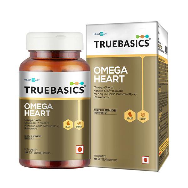 Buy TrueBasics Omega Heart Soft Gelatin Capsule 30's Online at ...