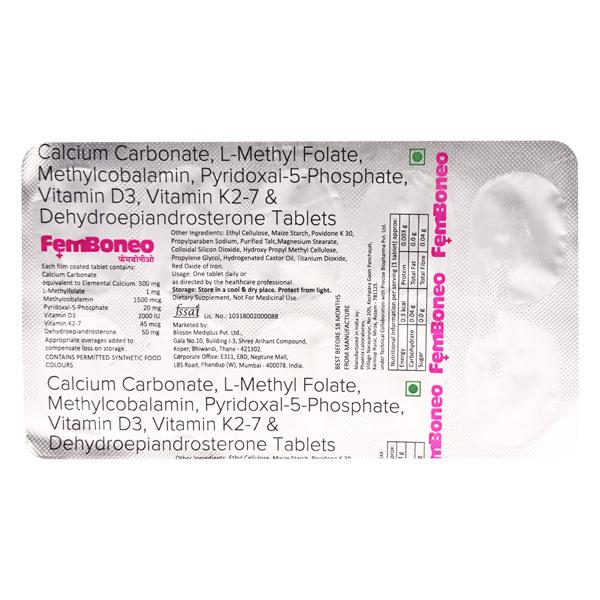 FEMBONEO Tablet 10's Price, Uses, Side effects, Substitutes | Netmeds