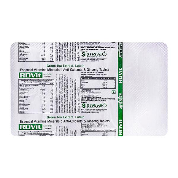 RDVIT Tablet 10's Price, Uses, Side effects, Substitutes | Netmeds