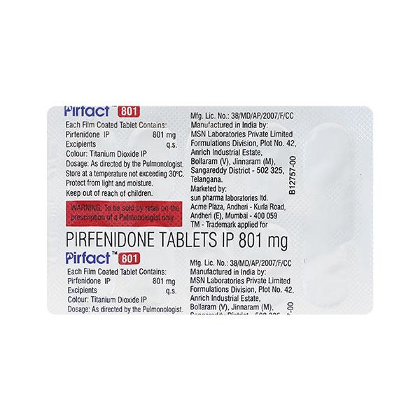 PIRFACT 801 Tablet 10's Price, Uses, Side effects, Substitutes | Netmeds