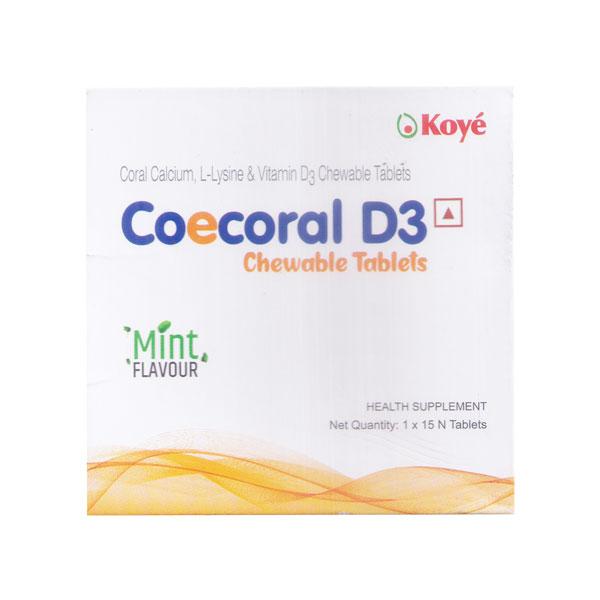 COECORAL D3 MINT FLAVOUR Chewable Tablet 15's