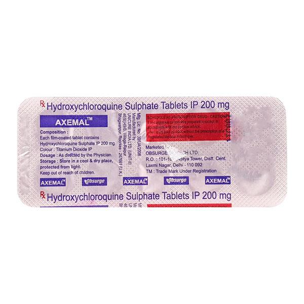 Axemal 200mg Tablet 10'S : Uses, Side Effects, Price | Netmeds