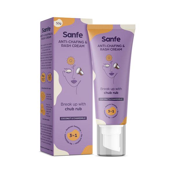 Sanfe Anti-Chafing & Rash Cream - Coconut & Chamomile 50 gm