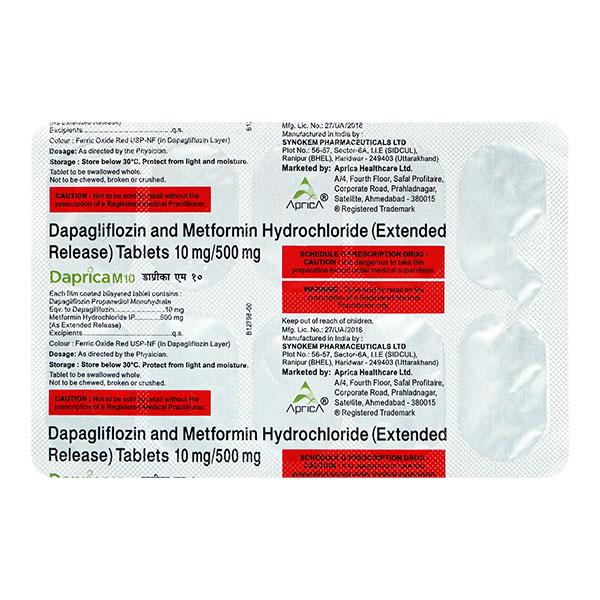 Buy DAPRICA M 10 Tablet 10's Online at Upto 25% OFF | Netmeds