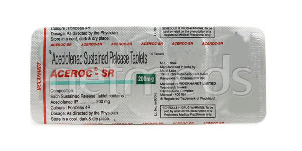 Aceroc SR 200mg Tablet 10'S
