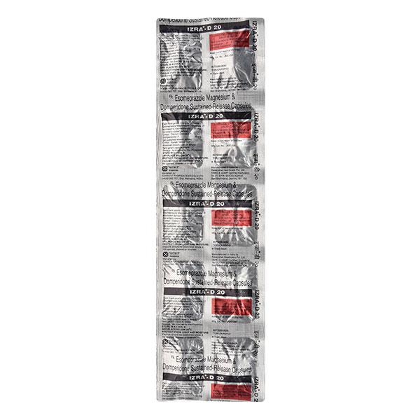 Izra D 20mg Capsule 10'S Price, Uses, Side effects, Substitutes | Netmeds