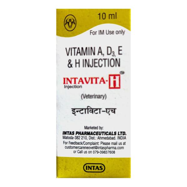 INTAVITA H (VET) Injection 10ml Price, Uses, Side effects, Substitutes ...