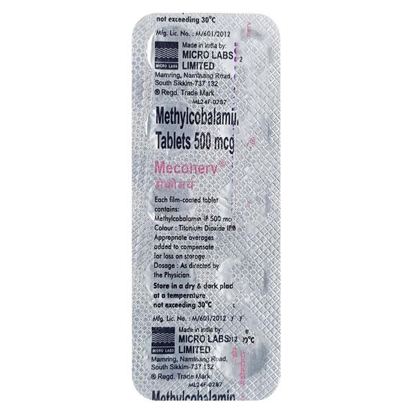 Meconerv Tablet 10'S Price, Uses, Side effects, Substitutes | Netmeds