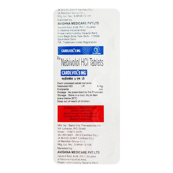 Buy CARDLVOL 5mg Tablet 10's Online at Upto 25% OFF | Netmeds
