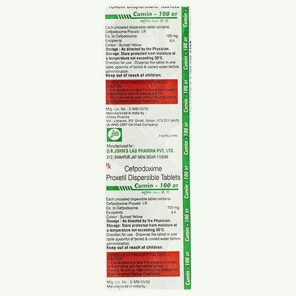 Cumin 100 DT Tablet 10's