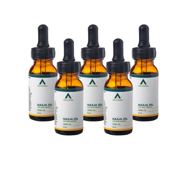 Age Ayurveda Nasja Herbal Nasal Drops Oil (Pack of 5 x 30 ml)