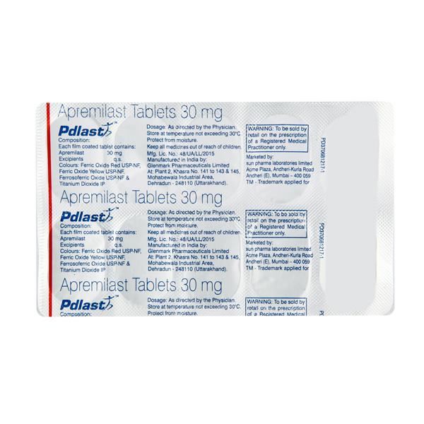 Pdlast 30mg Tablet 10'S