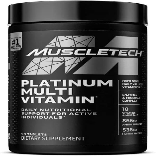 MuscleTech Platinum Multivitamins For Men & Women - Multi- Vitamin Supplement For Immune Support - 18 Vitamins & Minerals, Vitamin A C D E B6 B12 - Daily Workout Supplements For Men - 180 Capsules - Foto 2