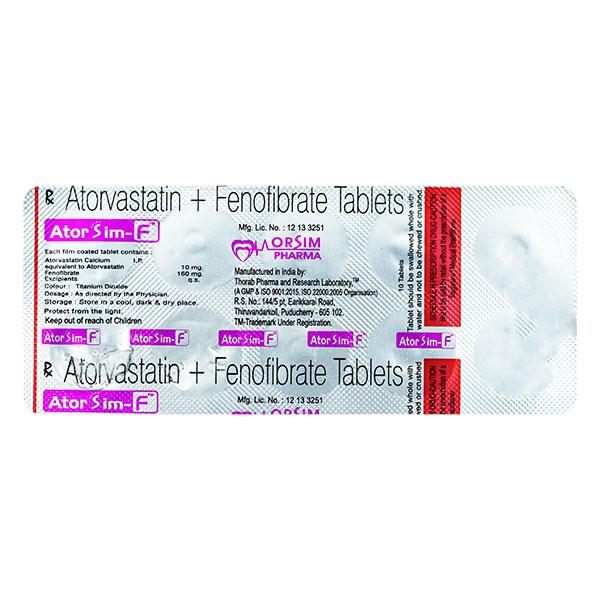 ATORSIM F 10mg Tablet 10's Price, Uses, Side effects, Substitutes | Netmeds