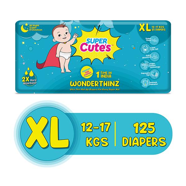 Super Cute's WonderThinz Pull-up Diaper - (XL) (12 - 17 kg) (Pack of 5 ...