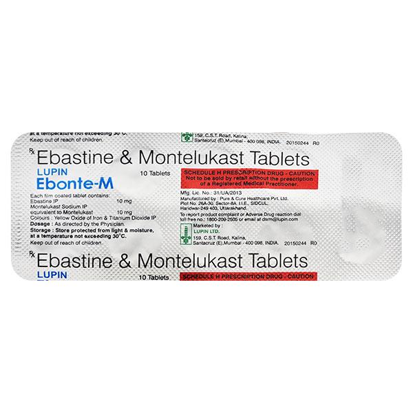 EBONTE M Tablet 10's Price, Uses, Side effects, Substitutes | Netmeds