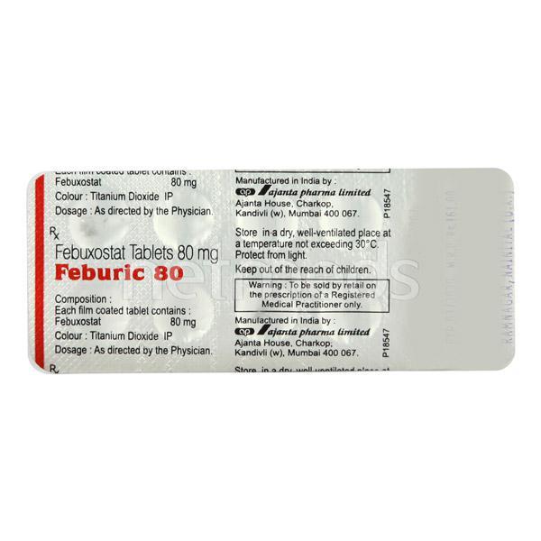 Feburic 80mg Tablet 10'S Price, Uses, Side effects, Substitutes | Netmeds