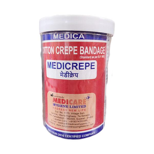 Buy Medica Medicrepe Cotton Crepe Bandage (8 cm x 4 mtr) Online at ...
