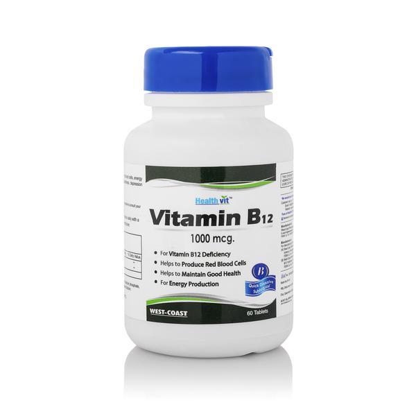 Healthvit Vitamin B12 Methylcobalmin 1000Mcg Tablets 60'S online at ...