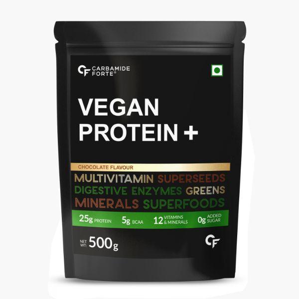 Buy CF Vegan Protein+ Powder - Chocolate 500 gm Online at Discounted ...