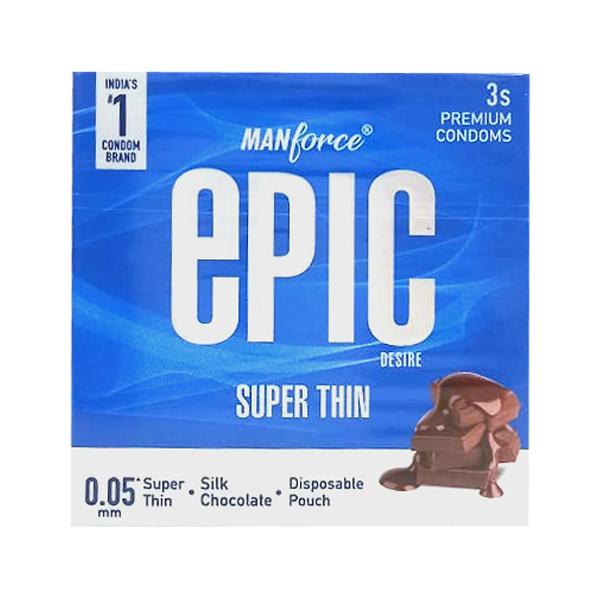 Manforce Epic Desire Super Thin Condoms - Skin Chocolate 3's Online at ...
