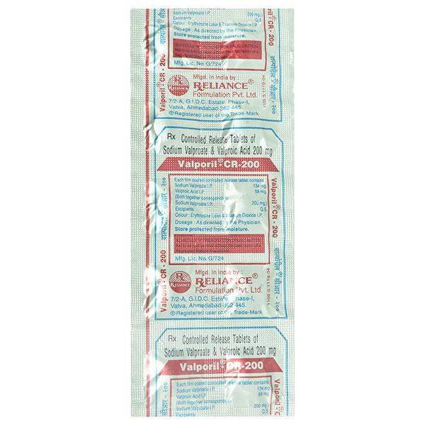 Buy VALPORIL CR 200mg Tablet 10's Online at Upto 25% OFF | Netmeds