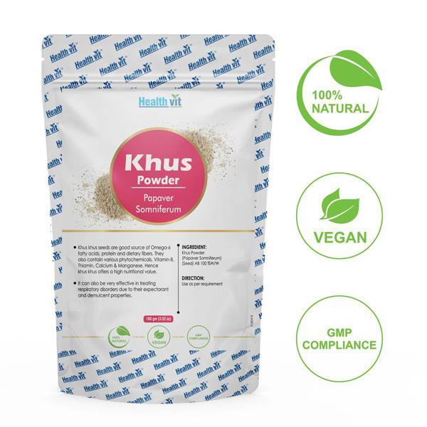 HealthVit Natural Khus Powder (Popover Somniferum) 100 gm online at ...