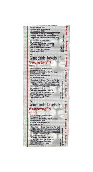 Secretag 1mg Tablet 10'S Price, Uses, Side effects | Netmeds