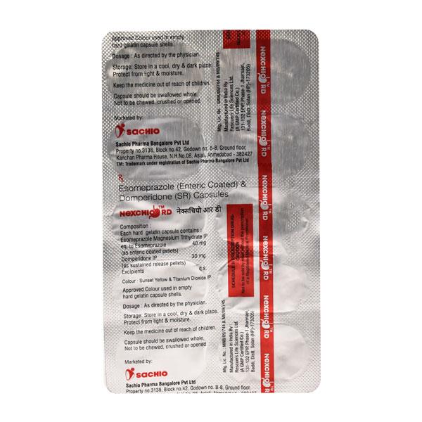 Buy NEXCHIO RD Capsule 10's Online at Upto 25% OFF | Netmeds