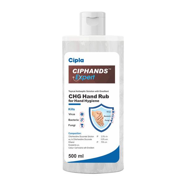 Buy Ciphands Expert CHG Hand Rub Solution 500 ml Online at Discounted ...