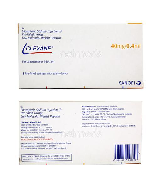 Clexane 40mg Injection(Pfs) 2X0.4ml