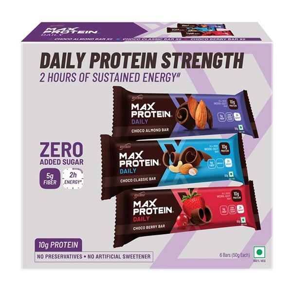 RiteBite Max Protein Daily Assorted Bar - Choco Classic, Choco Almond ...