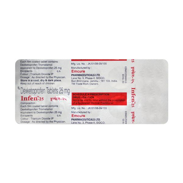 Infen 25mg Tablet 10'S