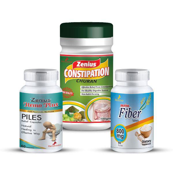 Zenius Hemo Plus Piles Relief Capsule 60's + Constipation Churan Powder ...