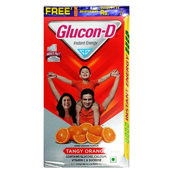 Glucon-D Instant Energy Powder - Tangy Orange 75 gm + 50 gm (Free ...