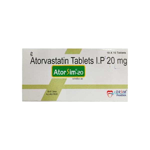 ATORSIM 20mg Tablet 10's