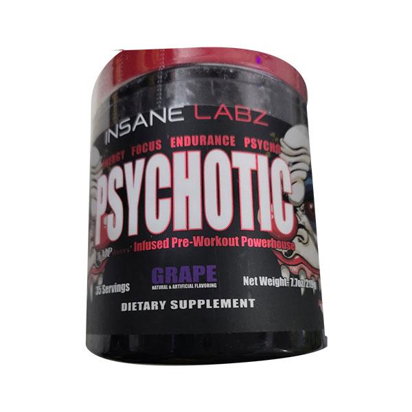 Insane Labz Psychotic Pre Workout Powder - Grape (35 Servings) 219 gm ...