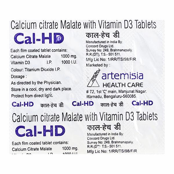 CAL HD Tablet 10's Price, Uses, Side effects, Substitutes | Netmeds