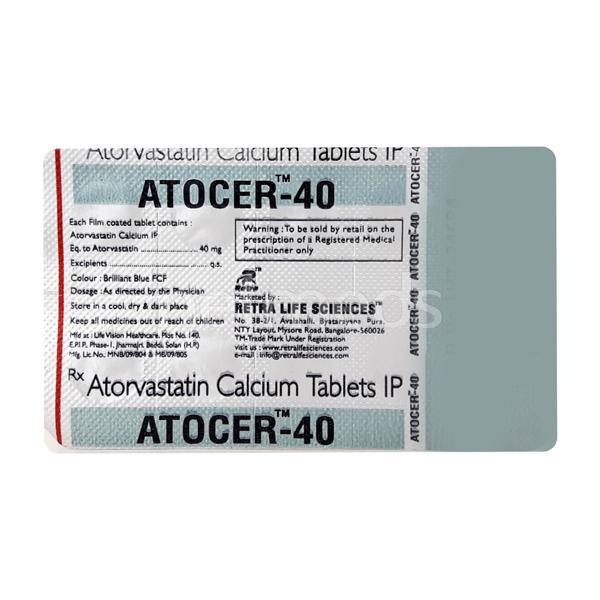 Atocer 40mg Tablet 10'S Price, Uses, Side effects, Substitutes | Netmeds
