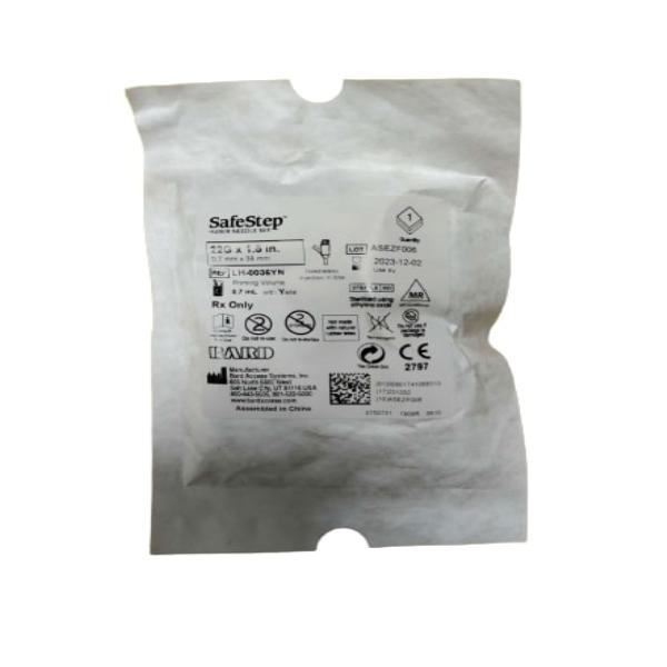 Bard Safestep Huber Needle Set (22 G x 1.5 In) ( 0.7 mm X 38 mm ) (LH ...