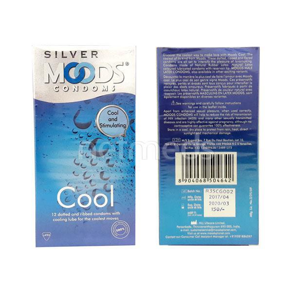 Moods Silver Condoms Cool 12's online at best price-Condoms