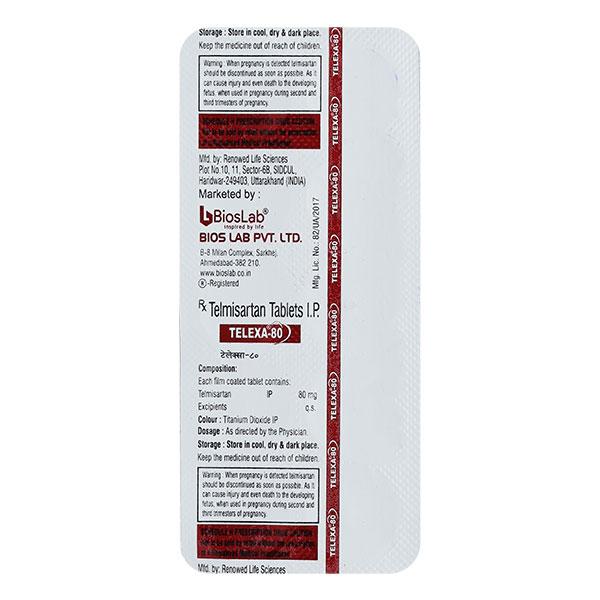 TELEXA 80 Tablet 10's Price, Uses, Side effects, Substitutes | Netmeds