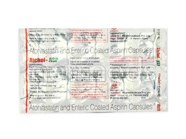Atchol Asp 75mg Capsule 10'S : Uses, Side Effects, Price | Netmeds