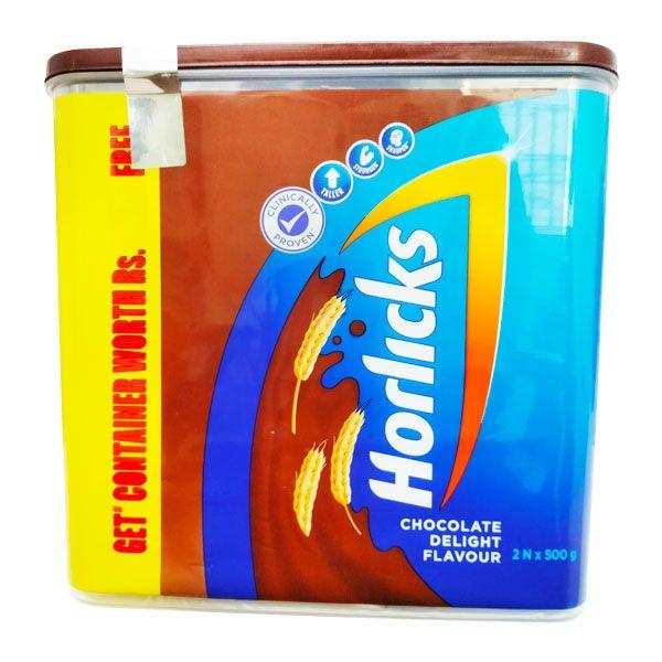 Horlicks Health Drink Powder - Chocolate Flavour with Free Container ...