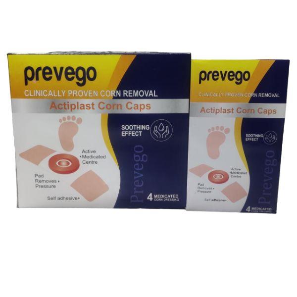 Buy Prevego Actiplast Medicated Corn Dressing Caps 4's Online at