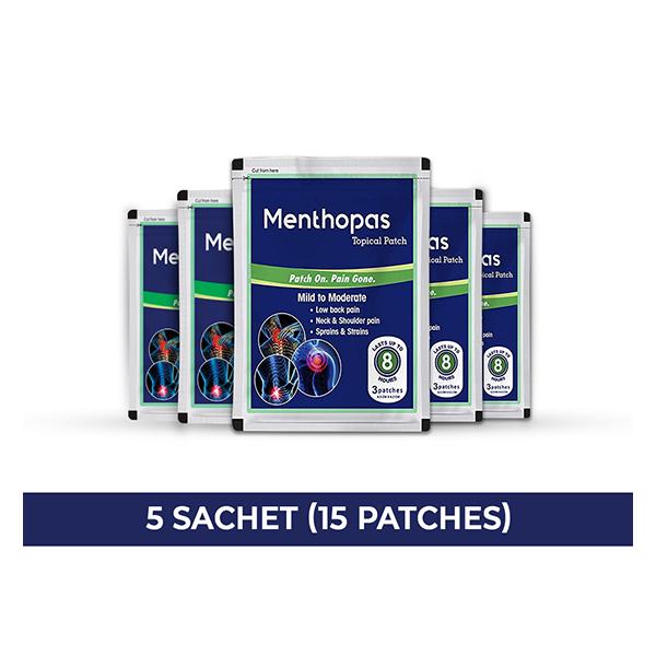Buy Menthopas Topical Pain Relief Patch (Pack of 5 x 3's) Online at ...