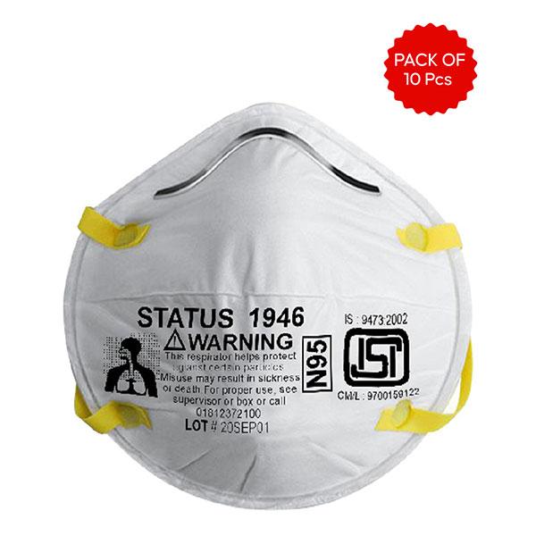Status N95 Cup Face Mask - White (Pack of 10) Online at Discounted ...