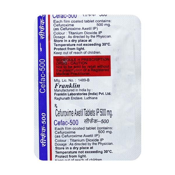 CEFAC 500 Tablet 4's