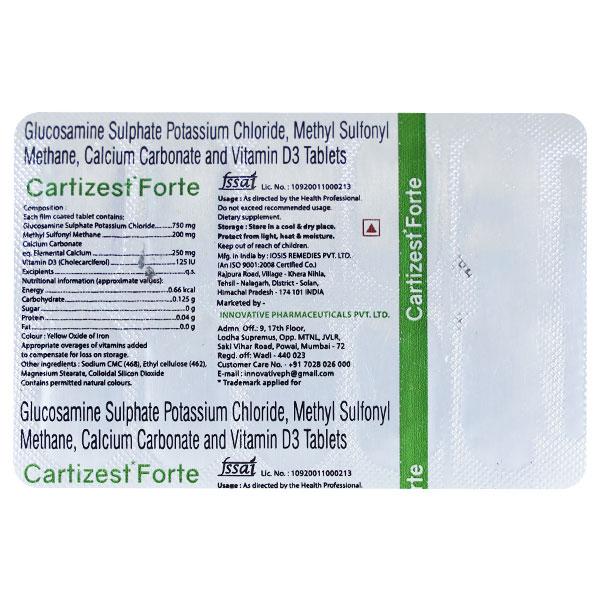 CARTIZEST FORTE Tablet 10's Price, Uses, Side effects, Substitutes ...